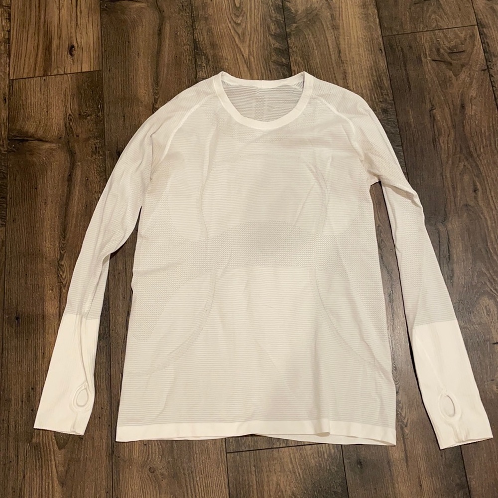 Lululemon long sleeve white top sz 12